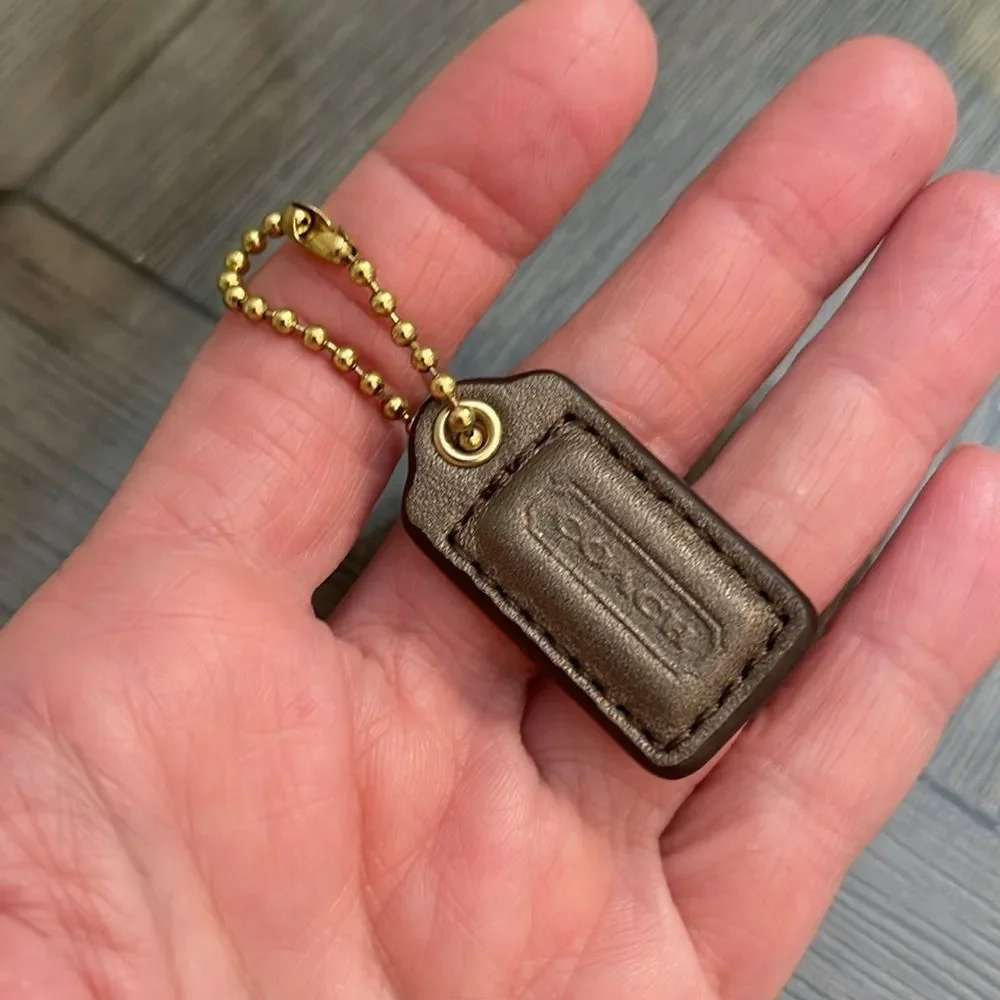 Coach Replacement Hangtag Metallic Bronze Mini Hangtag Keychain Key Fob BagCharm